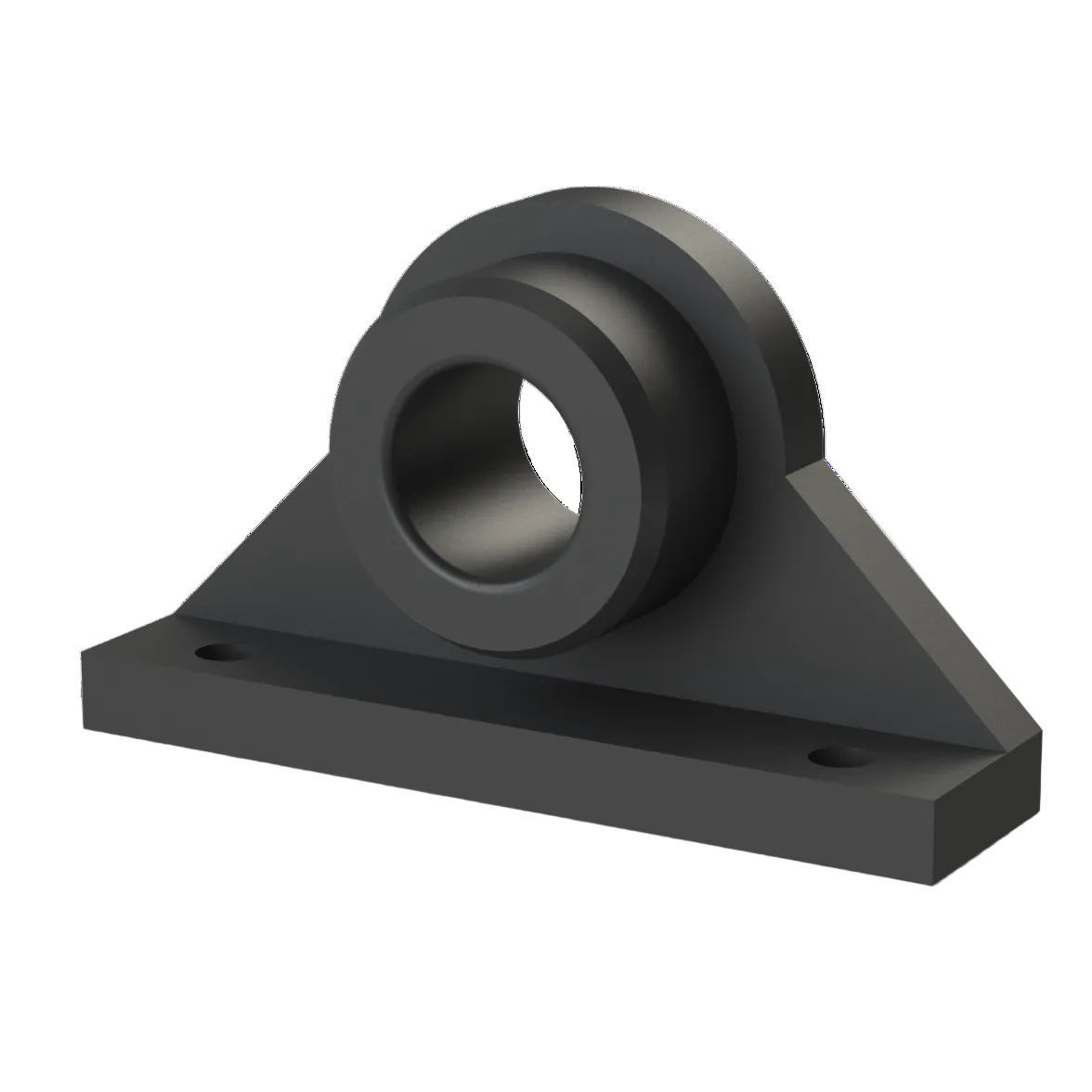 Black plastic pipe guide 
